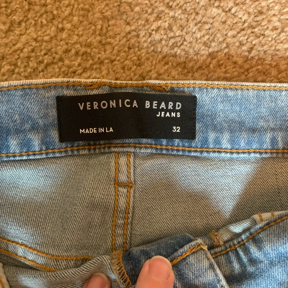 Veronica Beard Joey Straight Leg High Rise NWT Women’s Jeans Sz 32 Silverwood - Picture 3 of 5